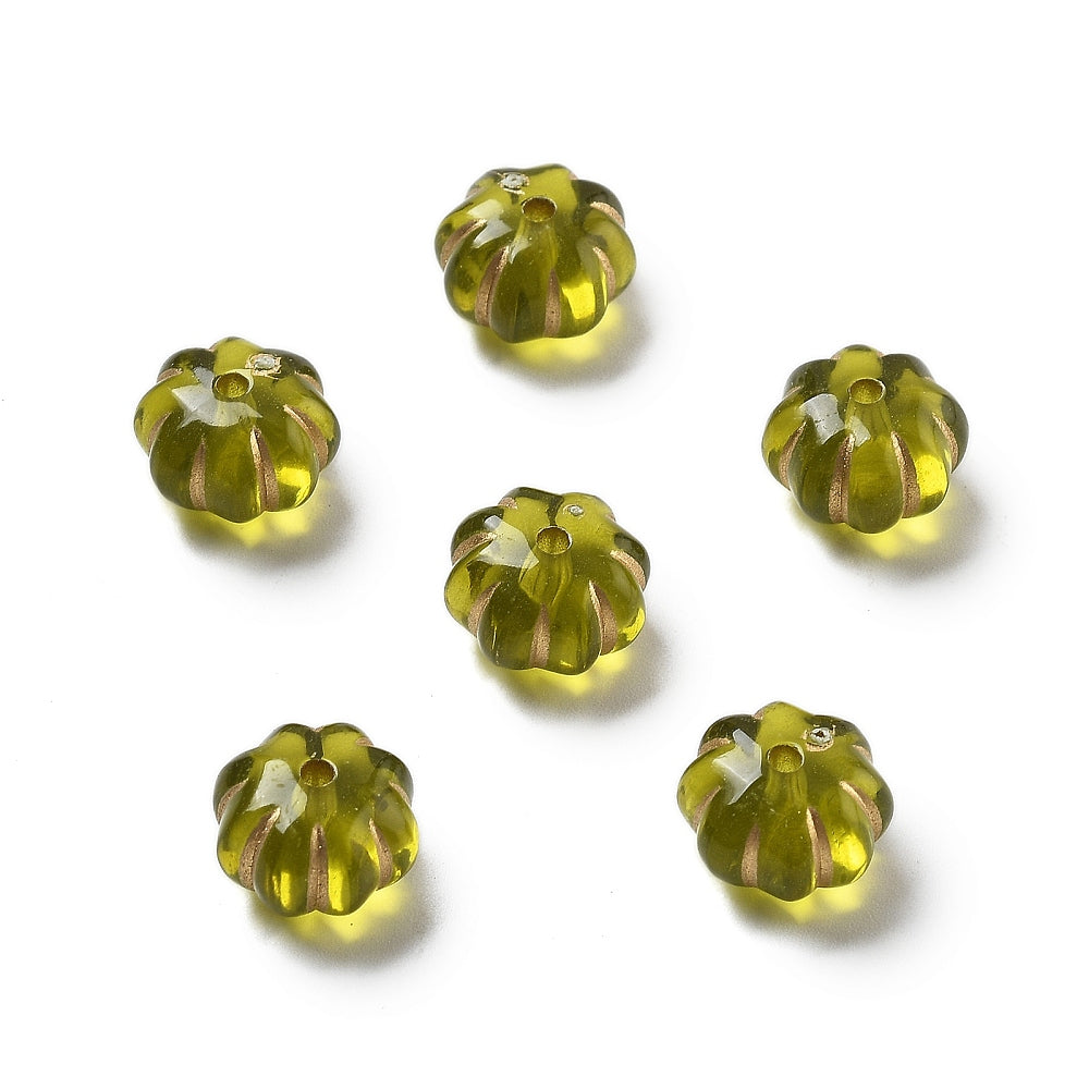 Acryl Kralen Rondel Transparant Olijfgroen 12x8mm - per stuk-Kralen-Kraaltjes van Renate
