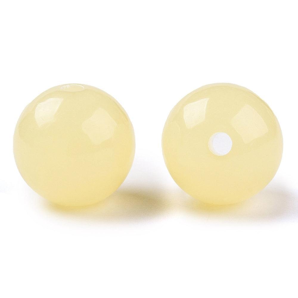 Acryl Kralen rond Lichtgeel 16mm - per stuk-Kralen-Kraaltjes van Renate