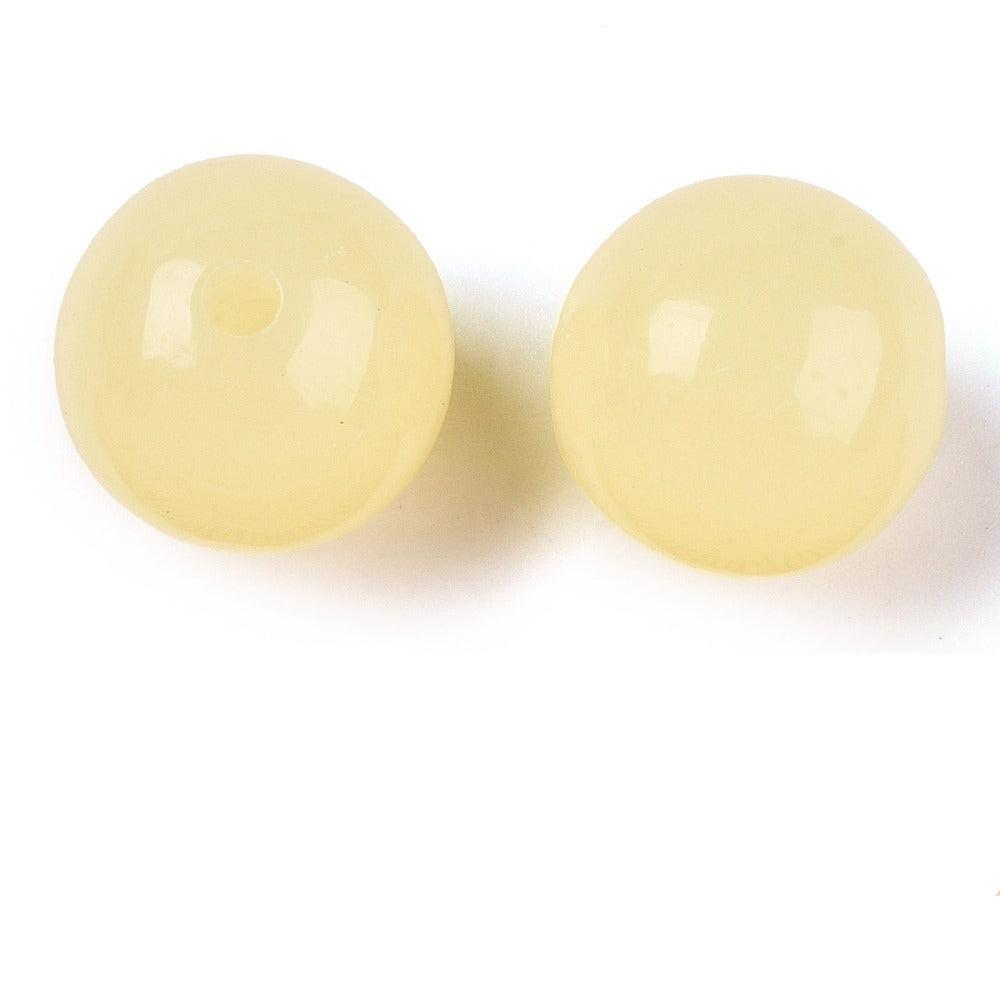 Acryl Kralen rond Lichtgeel 16mm - per stuk-Kralen-Kraaltjes van Renate