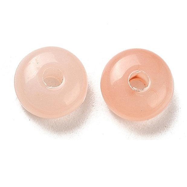 Acryl Kralen rondel Transparant Zalm Roze 7x4mm - 38 stuks-Kralen-Kraaltjes van Renate