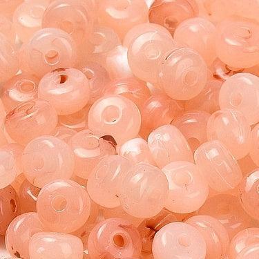 Acryl Kralen rondel Transparant Zalm Roze 7x4mm - 38 stuks-Kralen-Kraaltjes van Renate