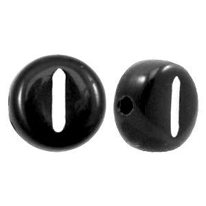 Letterkraal acryl letter I zwart 7mm - 10 stuks-Kraaltjes van Renate