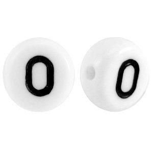 Letterkraal acryl letter O wit 7mm - 10 stuks-Kraaltjes van Renate
