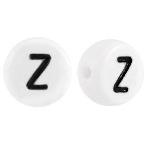 Letterkraal acryl letter Z wit 7mm - 10 stuks-Kraaltjes van Renate