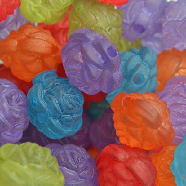 Acryl Roosjes mat mix 12mm - 20 stuks-Kraaltjes van Renate