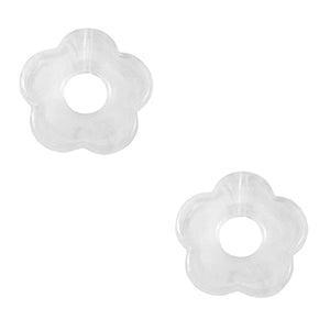 Acryl bedel bloem White 27mm-bedels-Kraaltjes van Renate