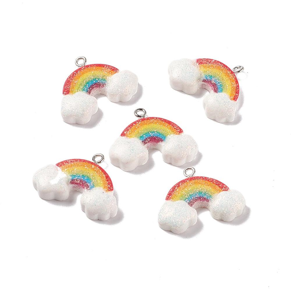 Acryl bedel regenboog 22mm-bedels-Kraaltjes van Renate