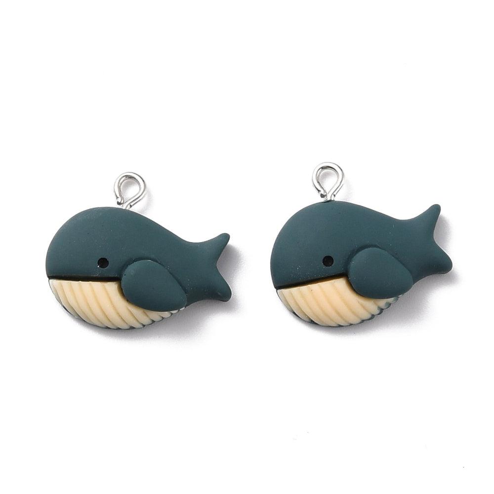 Acryl bedel walvis marine 20mm-bedels-Kraaltjes van Renate