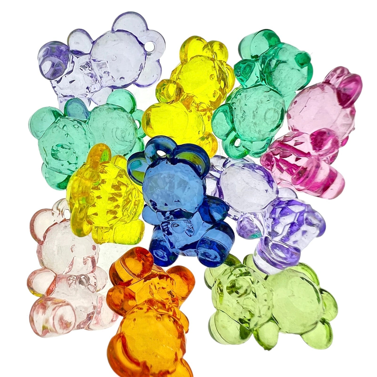 Acryl beren gekleurd 19.5x13.5x10.5mm- 10 stuks-Kralen-Kraaltjes van Renate