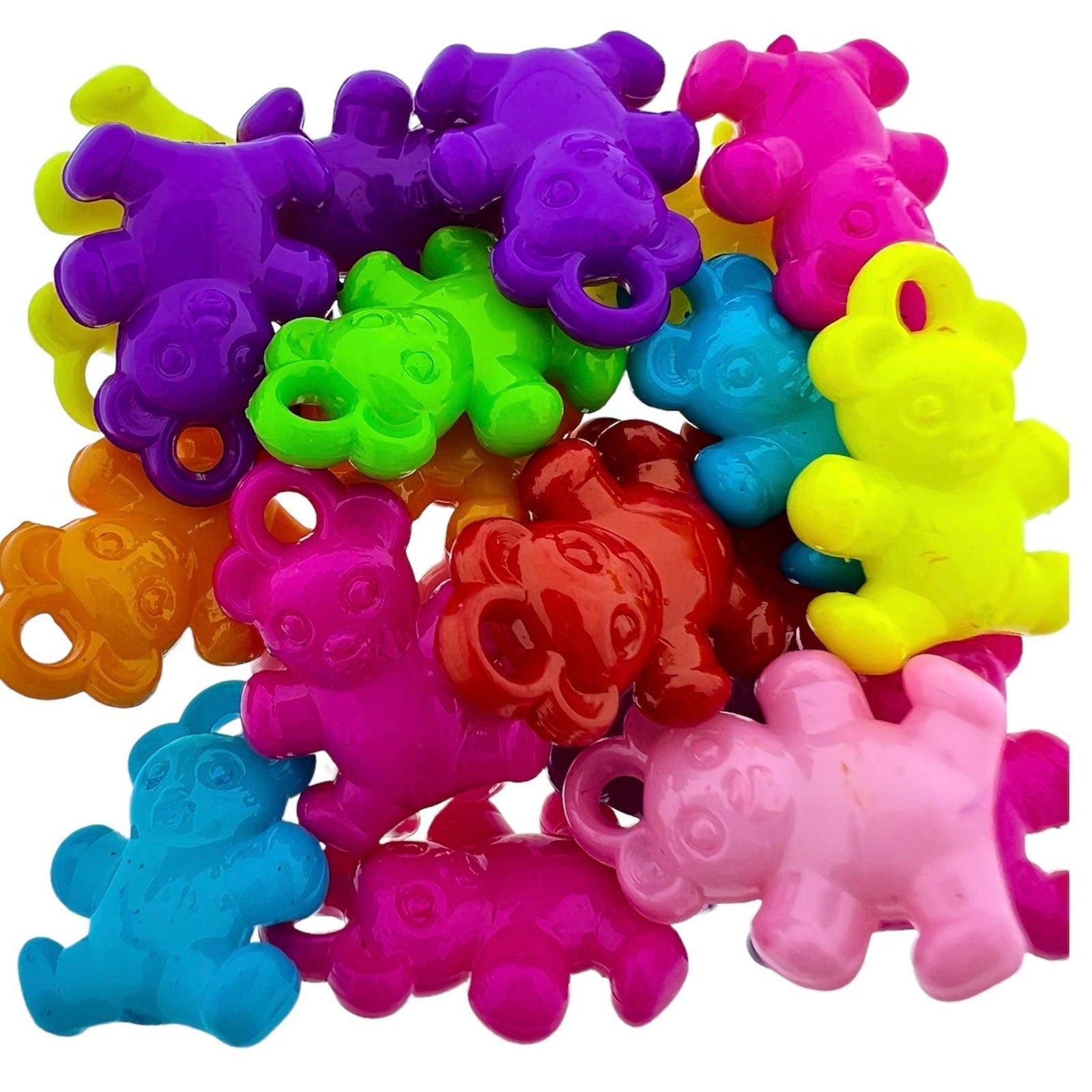 Acryl beren hangers 19.5x15x6mm- 20 stuks-Kralen-Kraaltjes van Renate