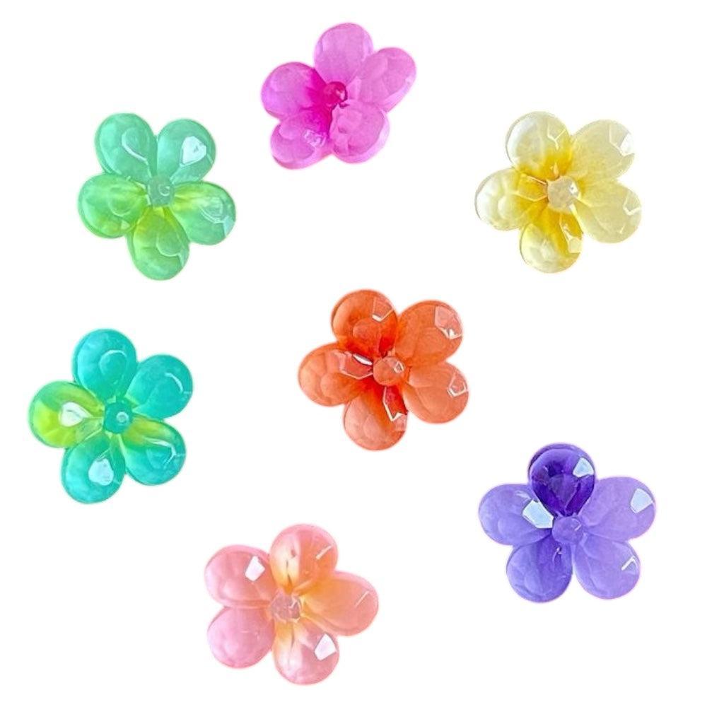 Acryl bloem multicolor 27,5mm- per stuk-Kralen-Kraaltjes van Renate