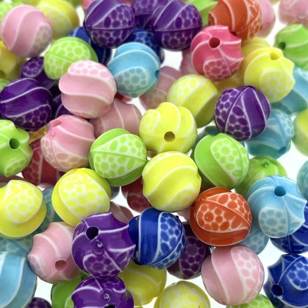 Acryl design rond mix 12mm - 20 stuks-Kraaltjes van Renate