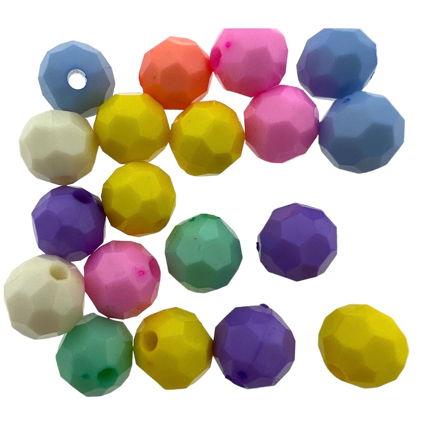 Acryl facet gekleurd 10mm- 20 stuks-Kralen-Kraaltjes van Renate