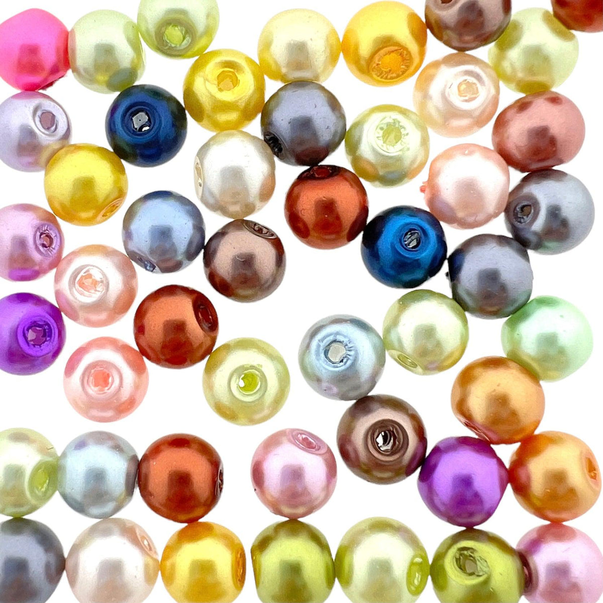 Acryl gekleurd pearl mix 6mm - 50 stuks-Kralen-Kraaltjes van Renate