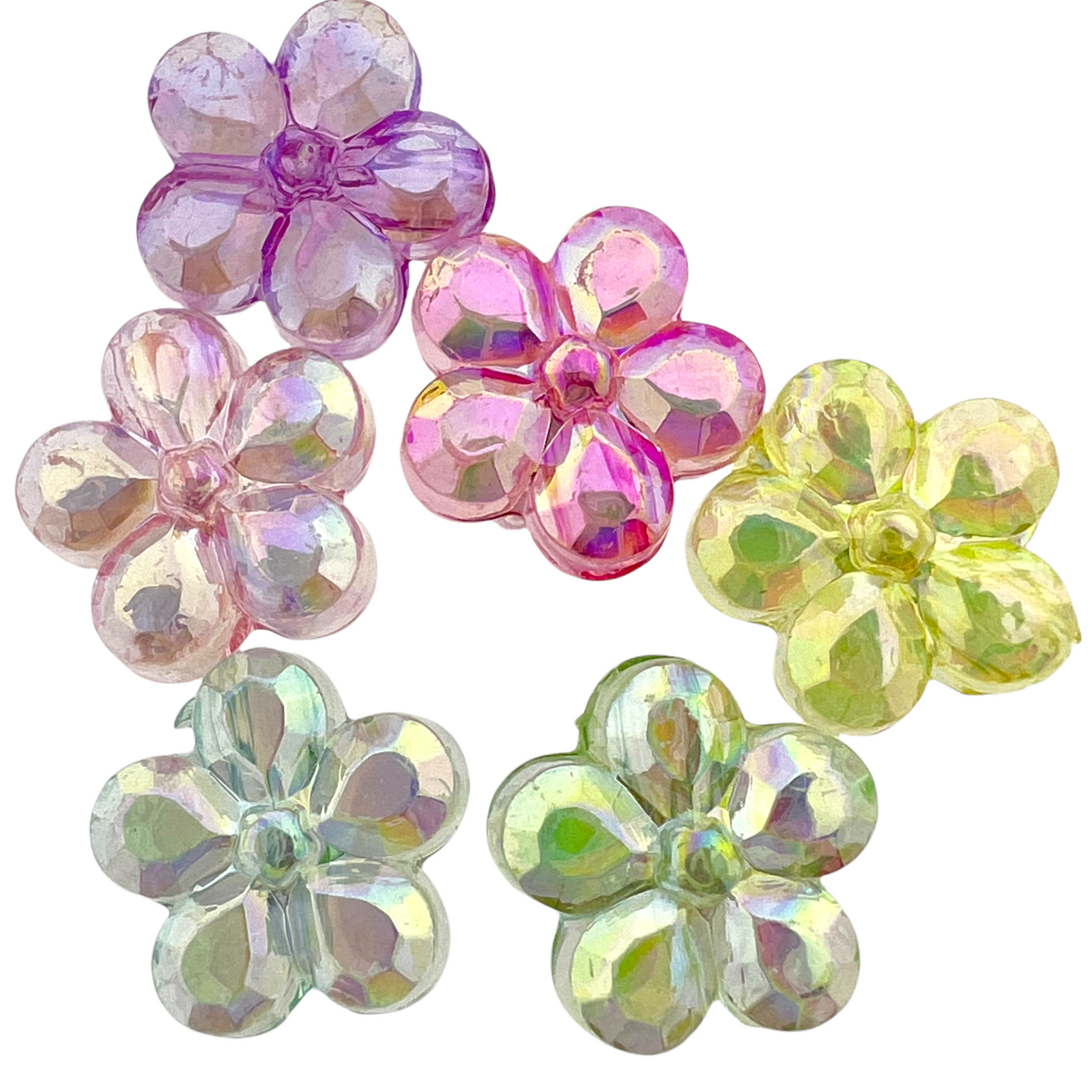 Acryl gekleurde kralen mix 14mm -6 stuks-Kralen-Kraaltjes van Renate