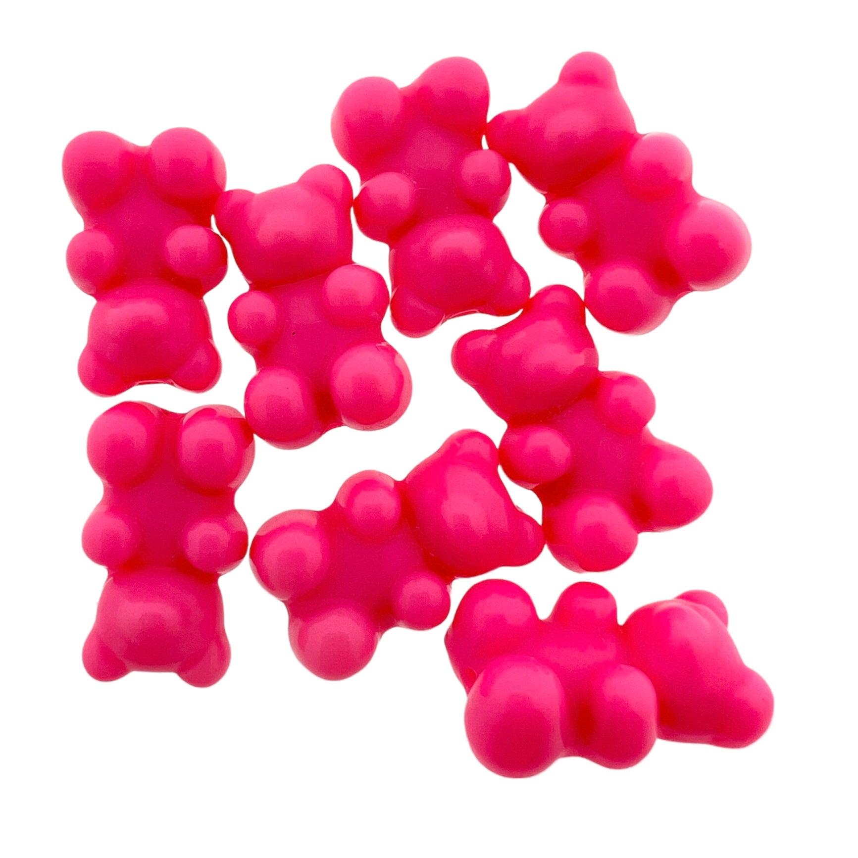 Acryl gummybear fel roze 18x11x7mm- 8 stuks-Kralen-Kraaltjes van Renate