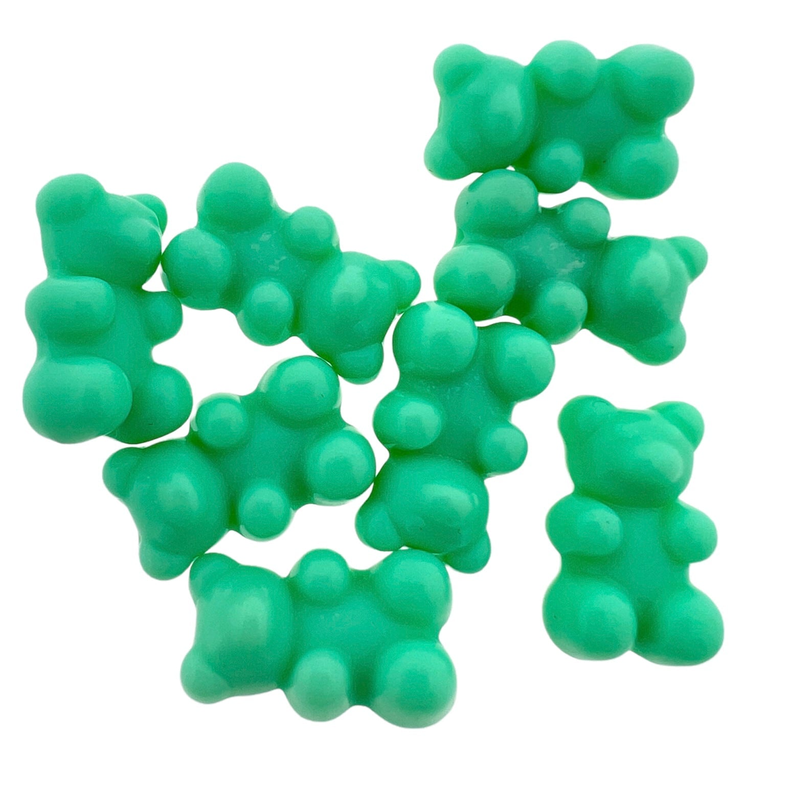 Acryl gummybear turquoise 18x11x7mm- 8 stuks-Kralen-Kraaltjes van Renate