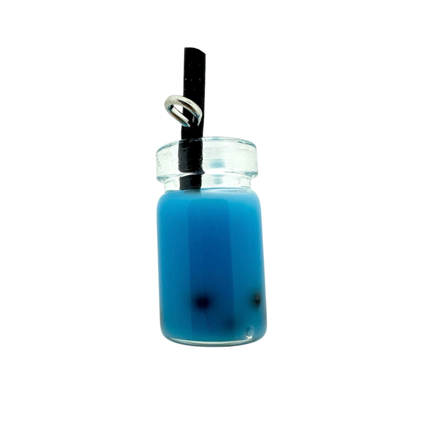 Acryl hanger boba tea blauw 27x12x10mm - per stuk-Kralen-Kraaltjes van Renate