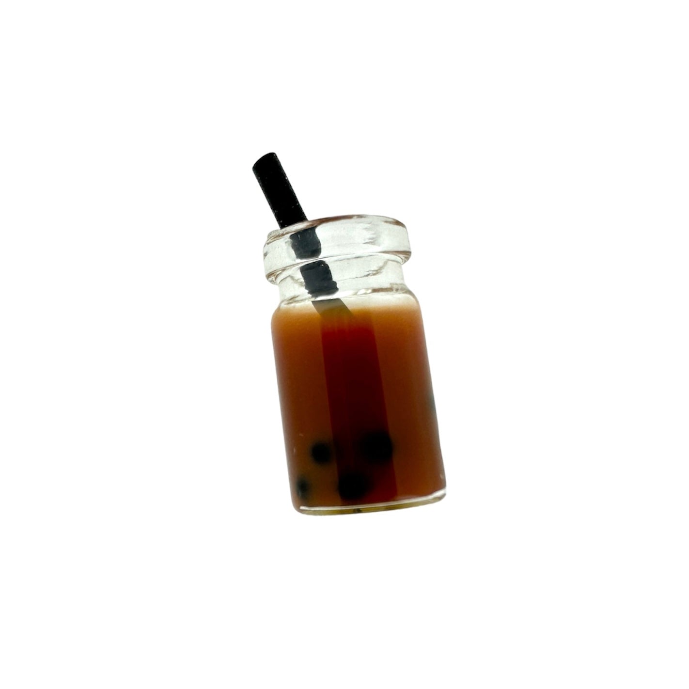 Acryl hanger boba tea bruin 27x12x10mm - per stuk-Kralen-Kraaltjes van Renate