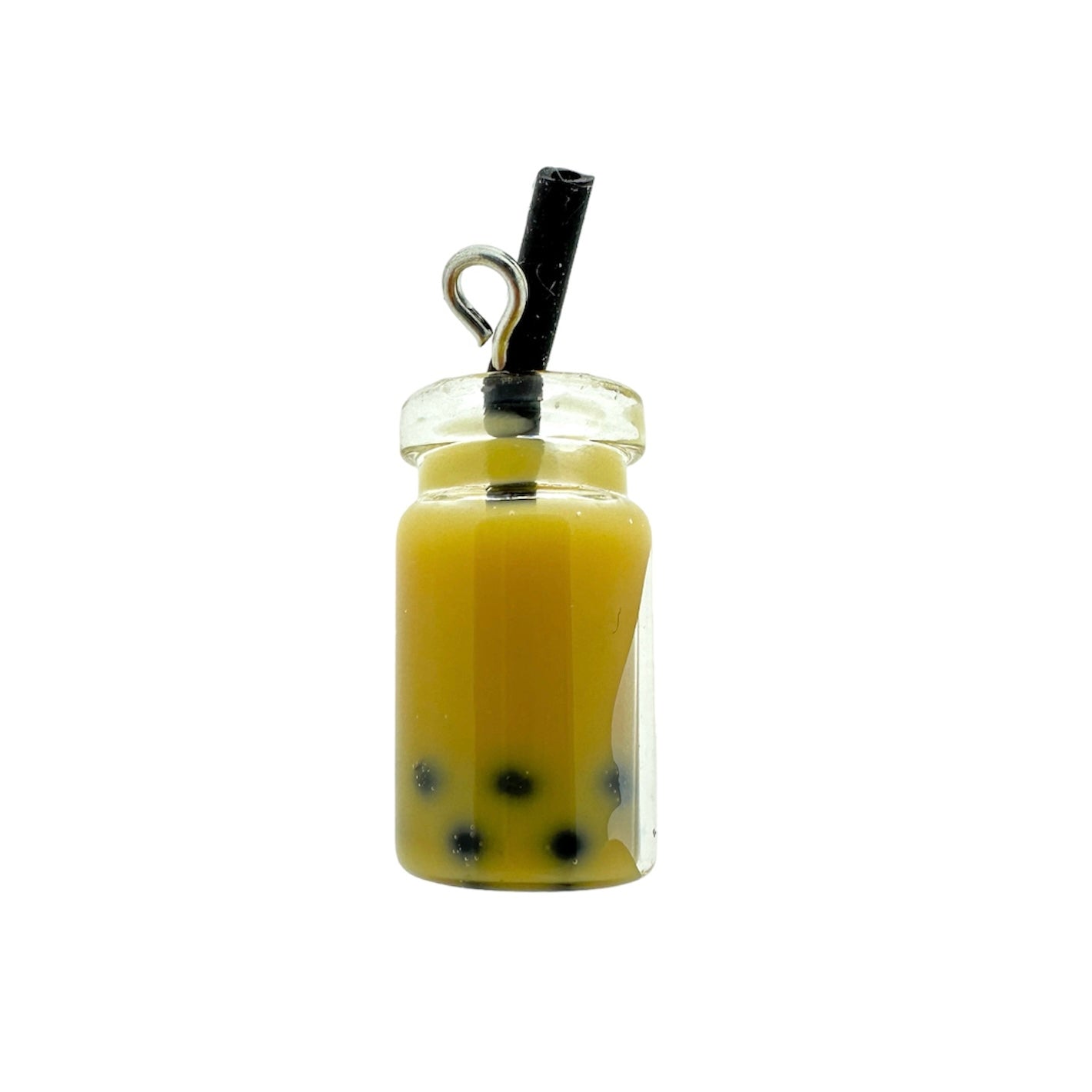 Acryl hanger boba tea mokka 27x12x10mm - per stuk-Kralen-Kraaltjes van Renate