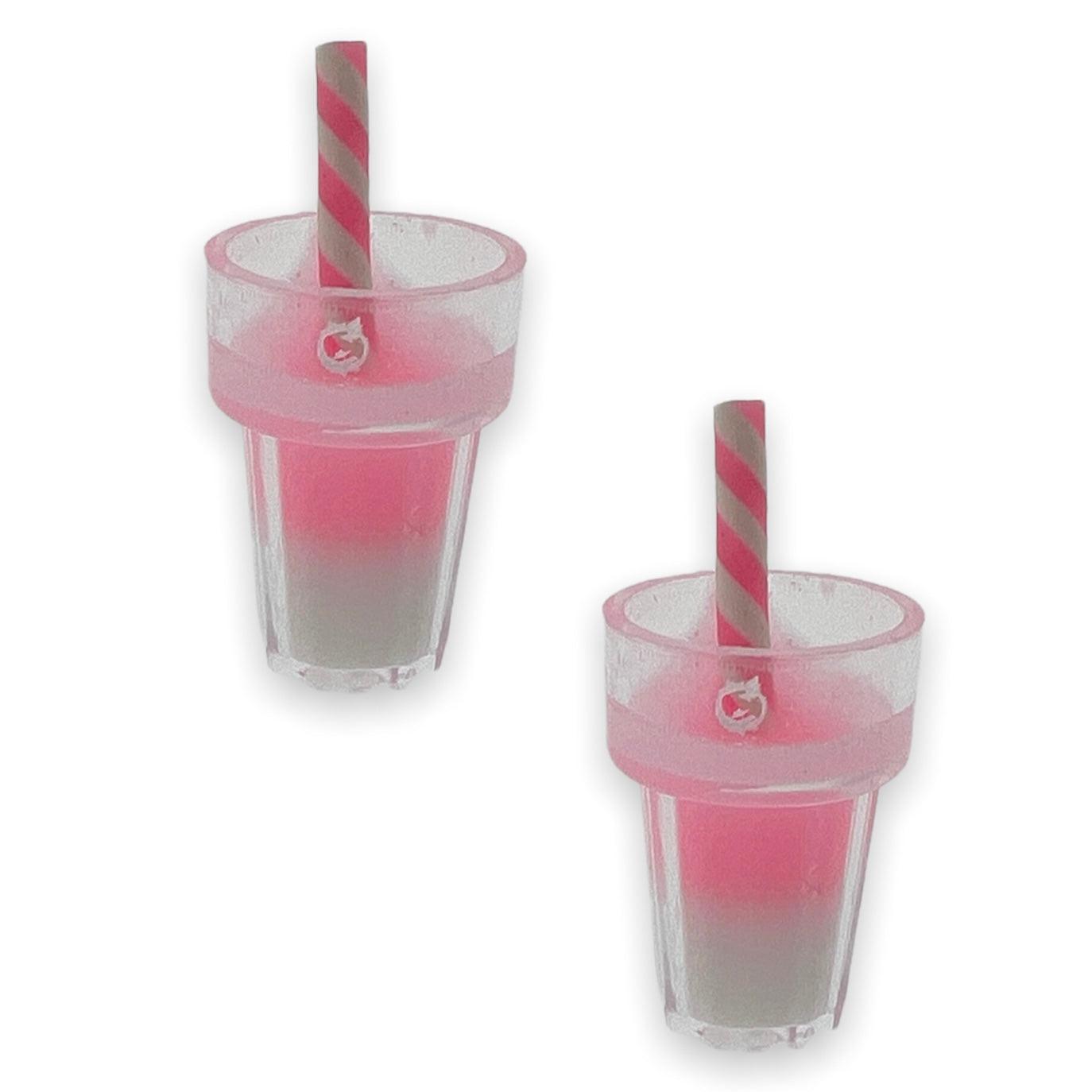 Acryl hanger bubble tea lichtroze 25x13mm - per stuk-Kralen-Kraaltjes van Renate