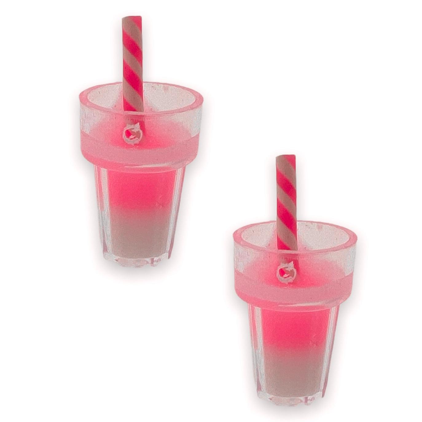 Acryl hanger bubble tea roze 25x13mm - per stuk-Kralen-Kraaltjes van Renate