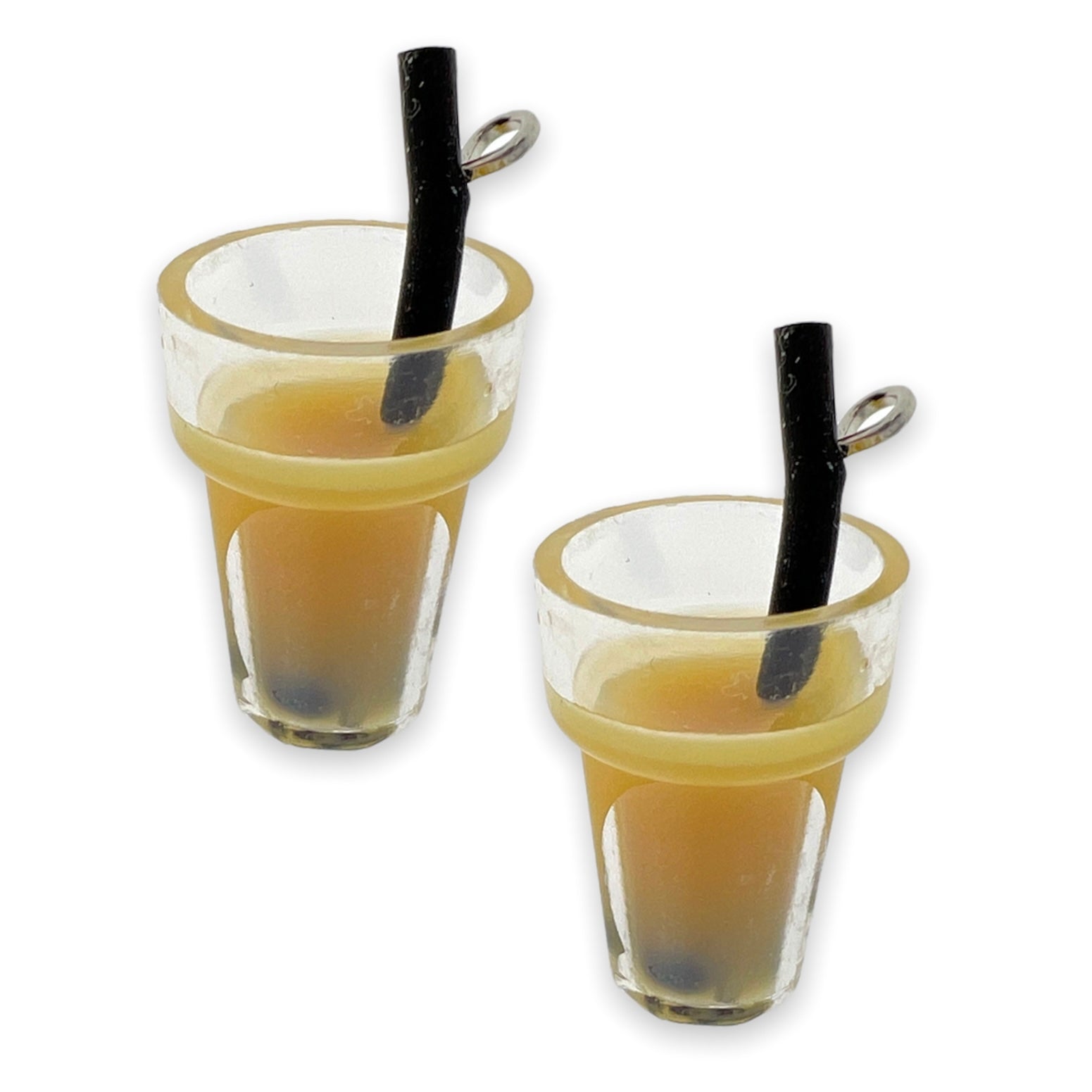Acryl hanger juice glass geel 24x14mm - per stuk-Kralen-Kraaltjes van Renate
