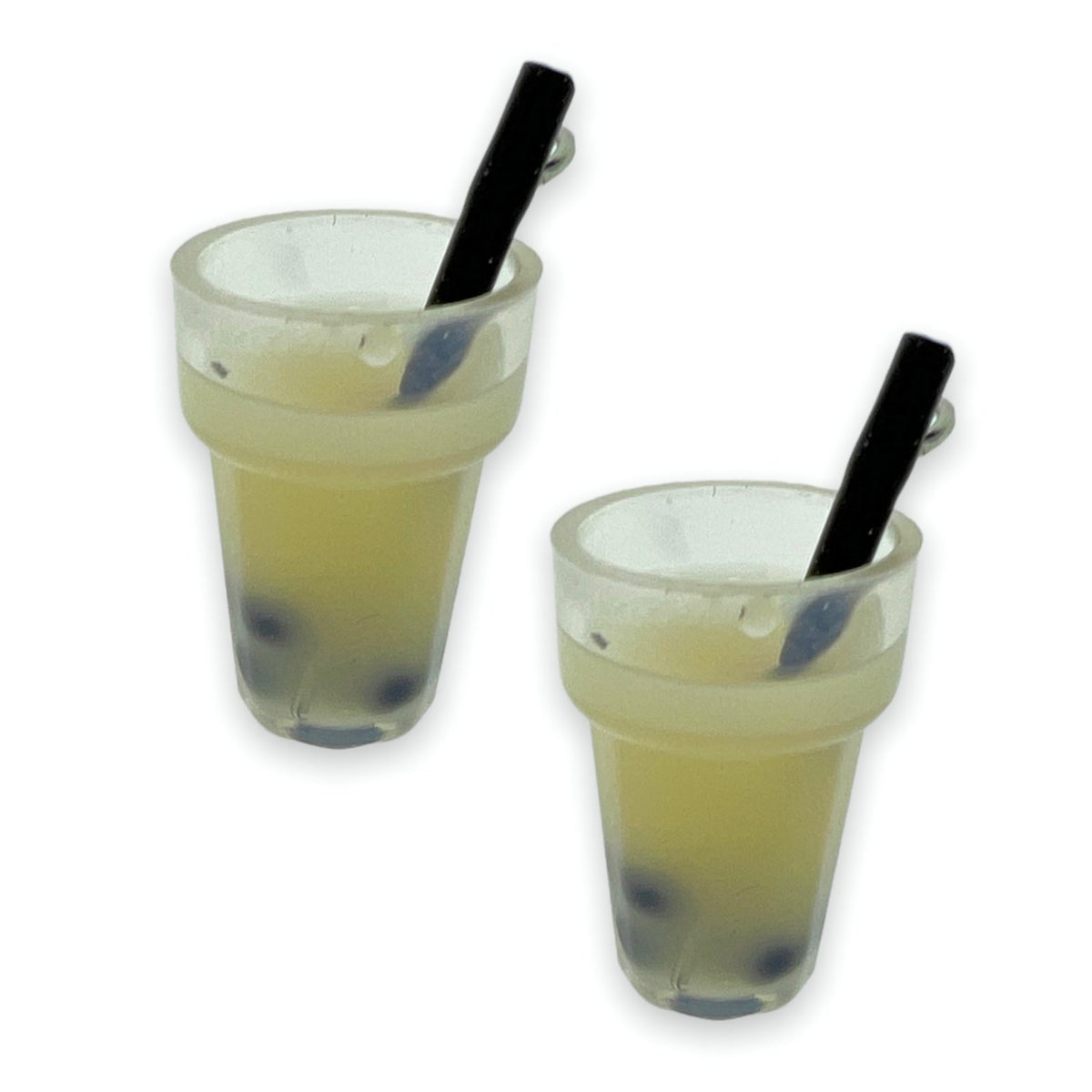 Acryl hanger juice glass geel 24x14mm - per stuk-Kralen-Kraaltjes van Renate