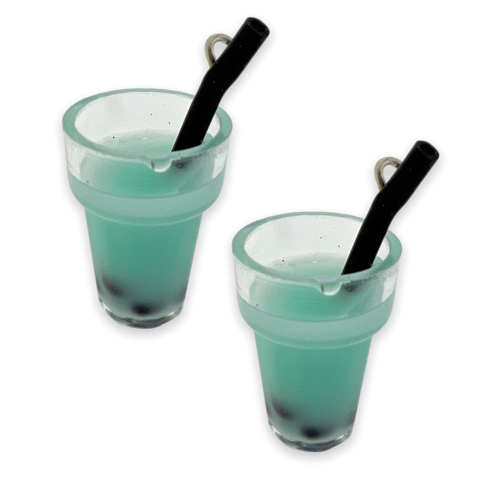 Acryl hanger juice glass groen 24x14mm - per stuk-Kralen-Kraaltjes van Renate