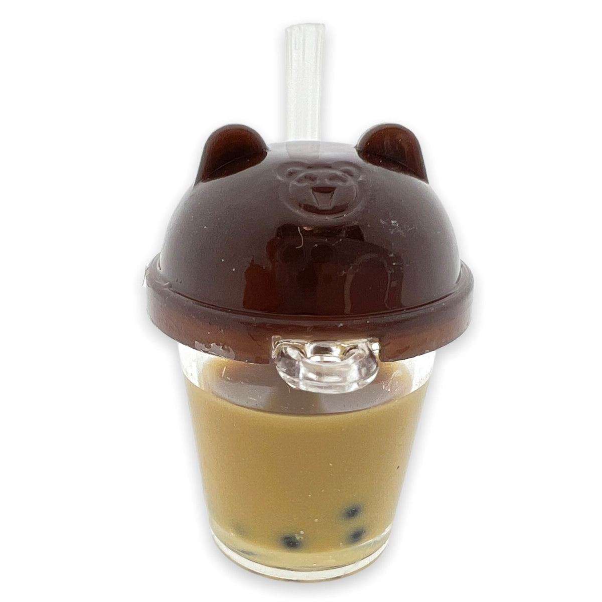 Acryl hanger juice glass groot bruin 38x27mm - per stuk-Kralen-Kraaltjes van Renate