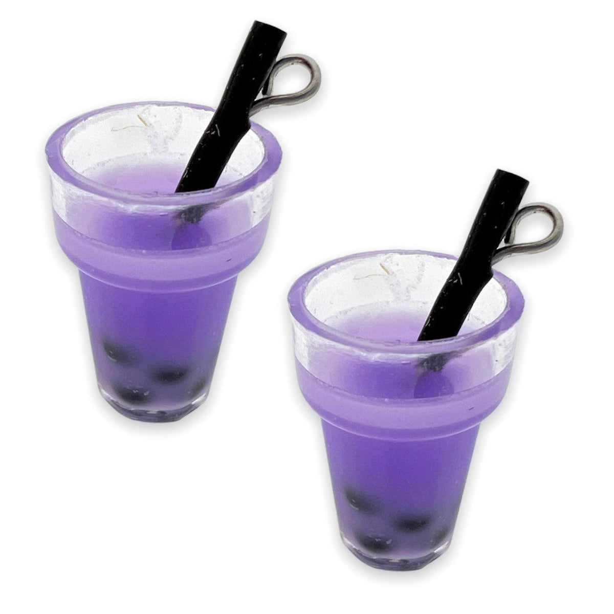 Acryl hanger juice glass paars 24x14mm - per stuk-Kralen-Kraaltjes van Renate