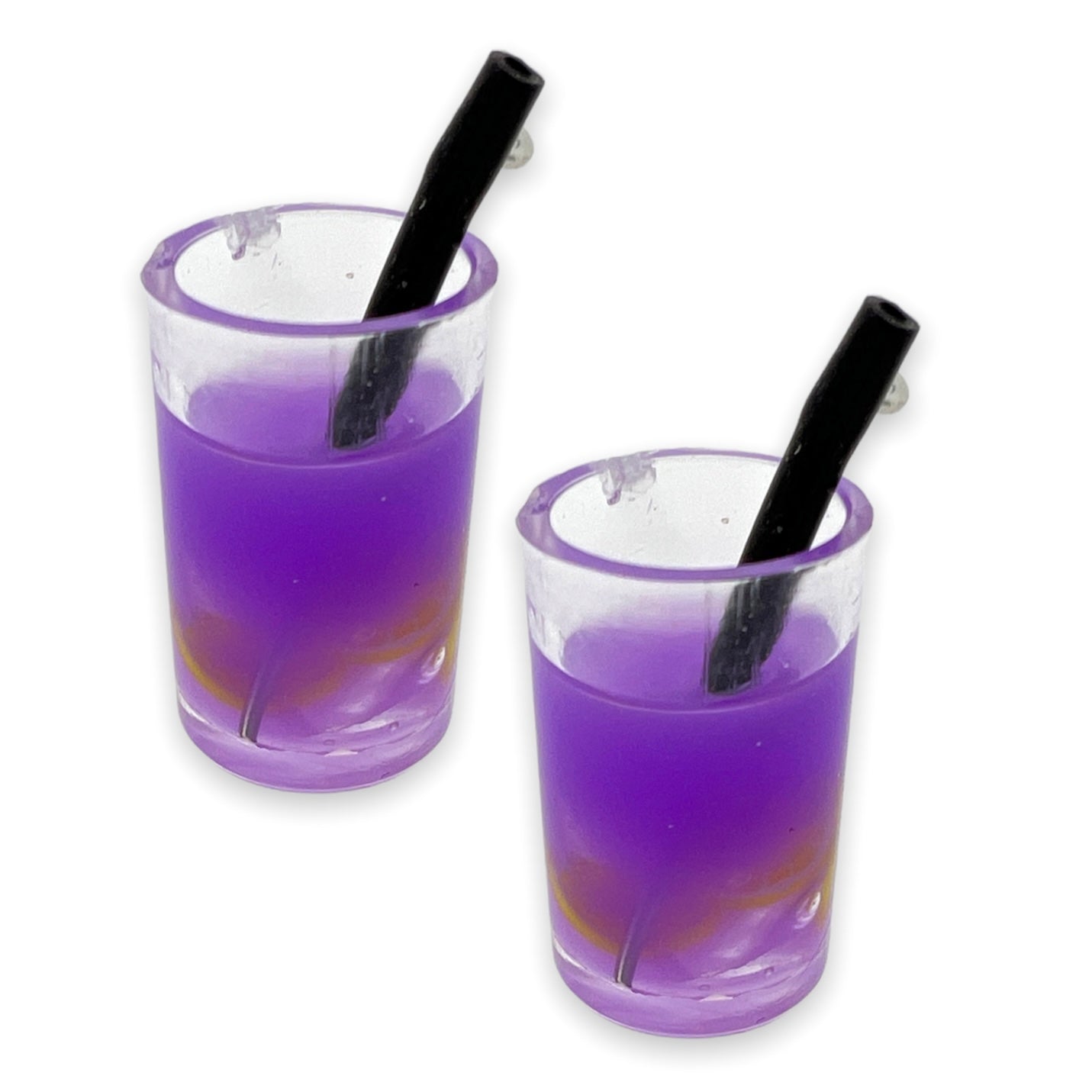 Acryl hanger juice glass paars 28x14mm - per stuk-Kralen-Kraaltjes van Renate
