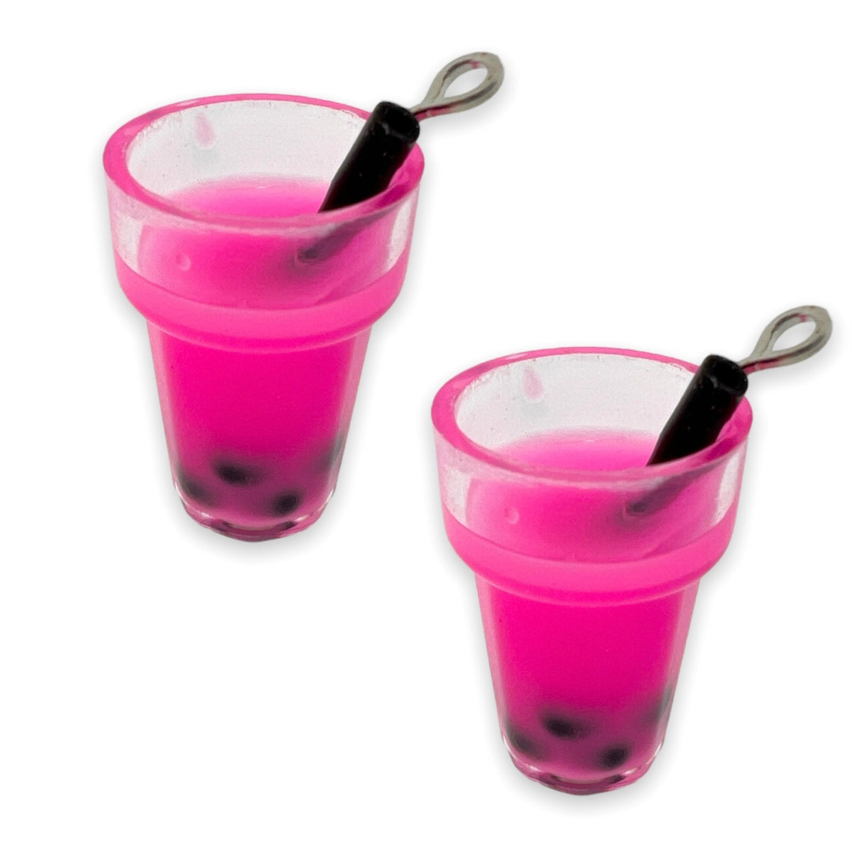 Acryl hanger juice glass roze 24x14mm - per stuk-Kralen-Kraaltjes van Renate