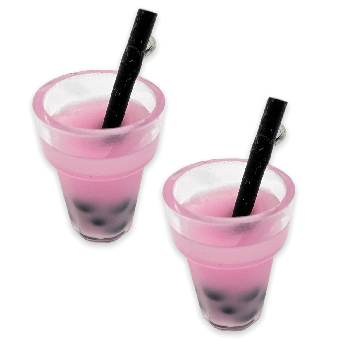 Acryl hanger juice glass roze 24x14mm - per stuk-Kralen-Kraaltjes van Renate