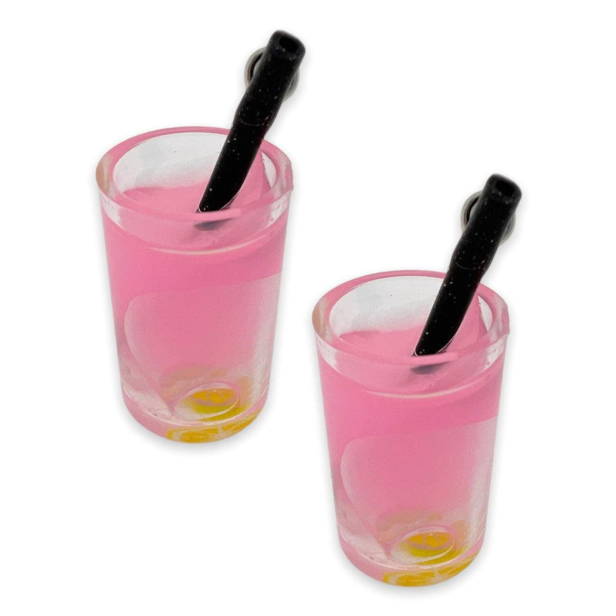 Acryl hanger juice glass roze 28x14mm - per stuk-Kralen-Kraaltjes van Renate