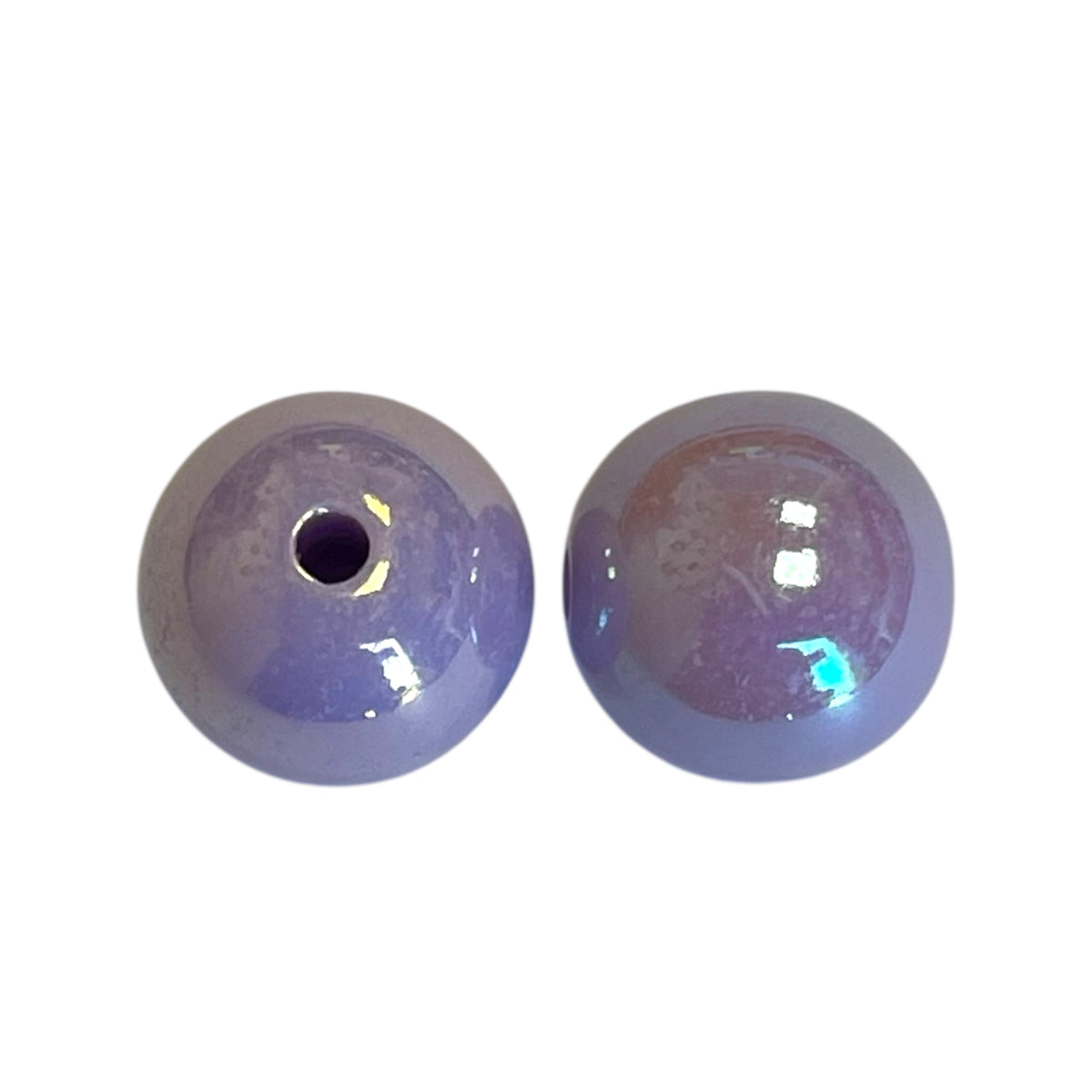 Acryl kraal AB glans 13mm Licht Paars - per stuk-Kralen-Kraaltjes van Renate