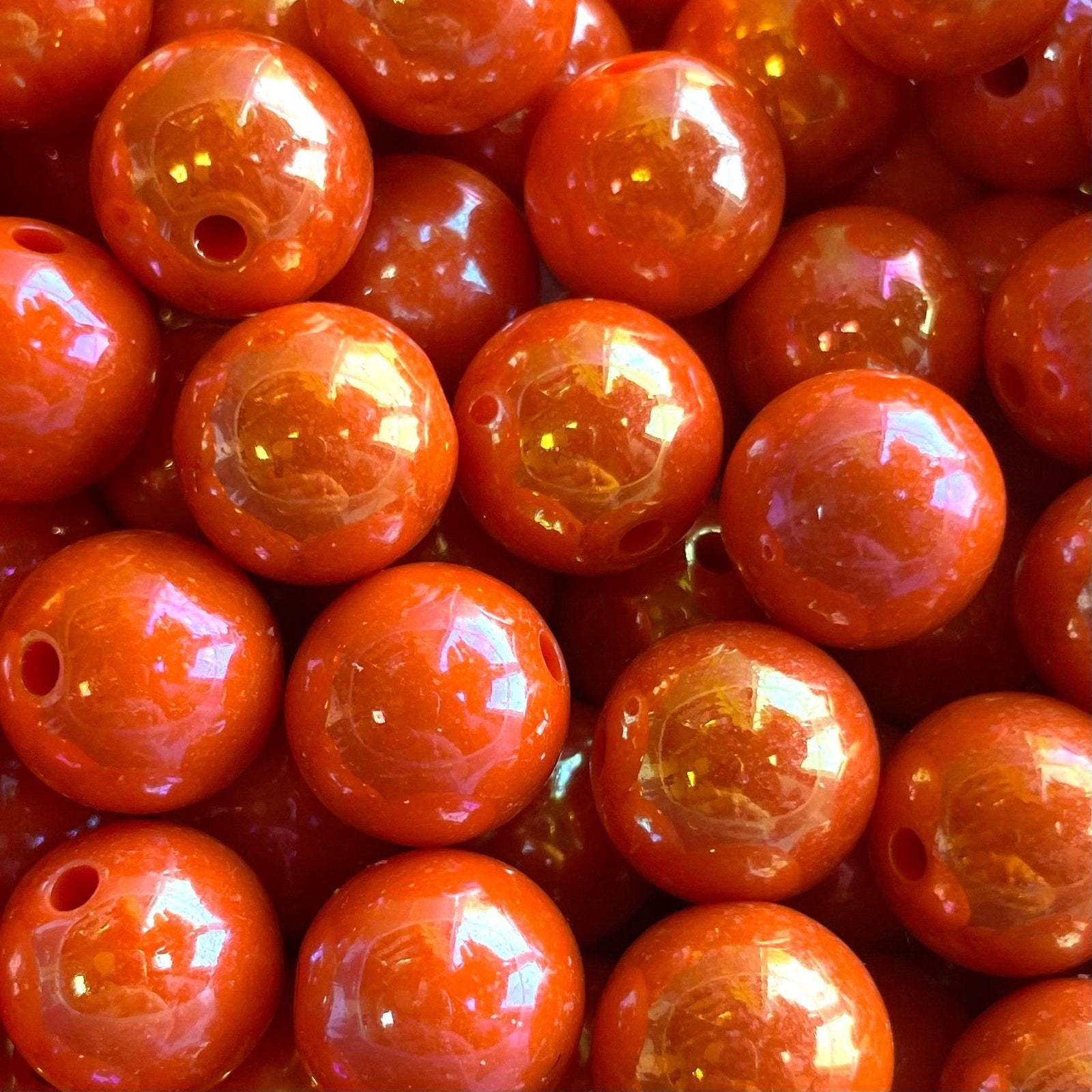 Acryl kraal AB glans 13mm Oranje - per stuk-Kralen-Kraaltjes van Renate