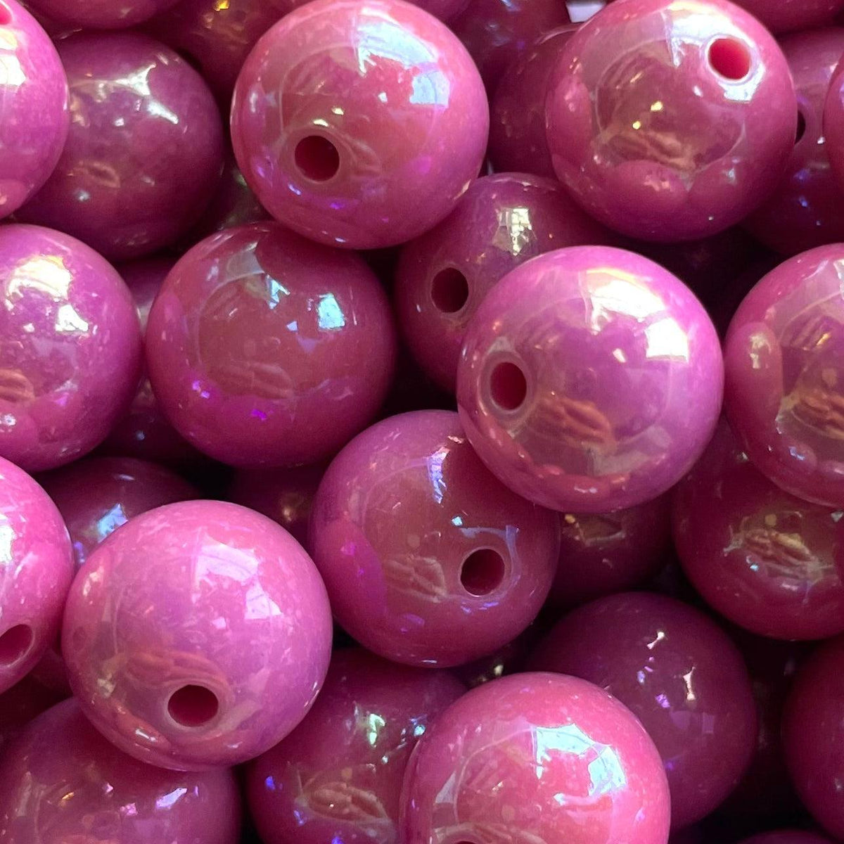 Acryl kraal AB glans 13mm Roze - per stuk-Kralen-Kraaltjes van Renate