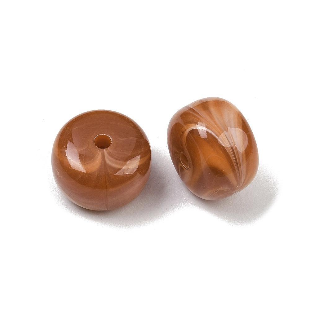 Acryl kraal Chocoladebruin 14mm - per stuk-Onderdelen-Kraaltjes van Renate