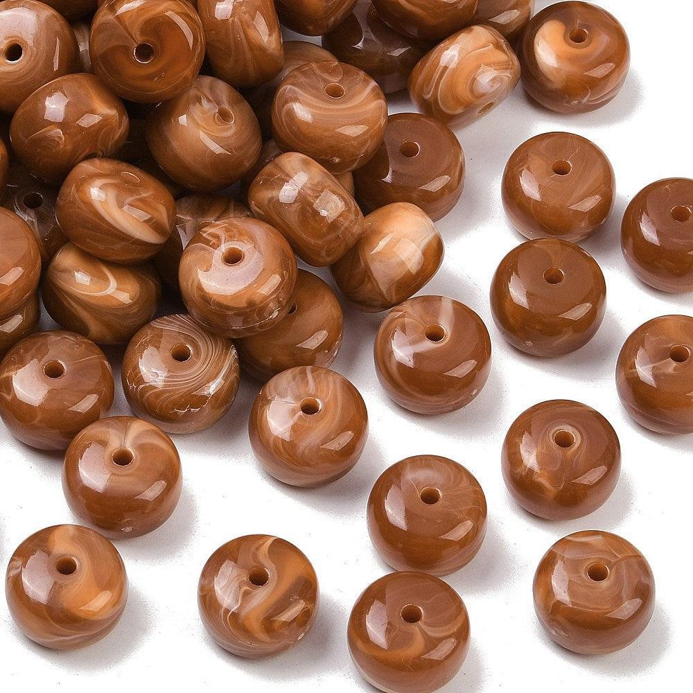 Acryl kraal Chocoladebruin 14mm - per stuk-Onderdelen-Kraaltjes van Renate