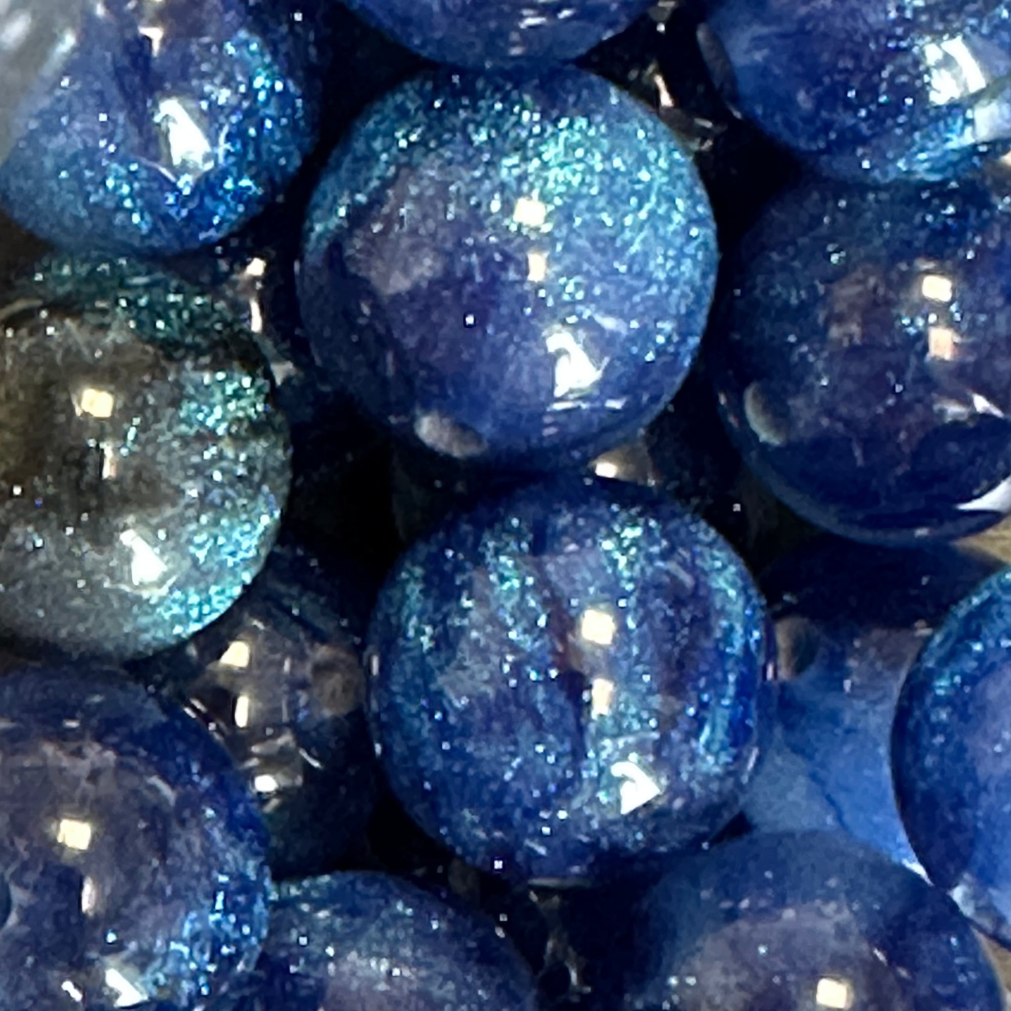 Acryl kraal Glitter Donker Blauw 16mm - per stuk-Kralen-Kraaltjes van Renate