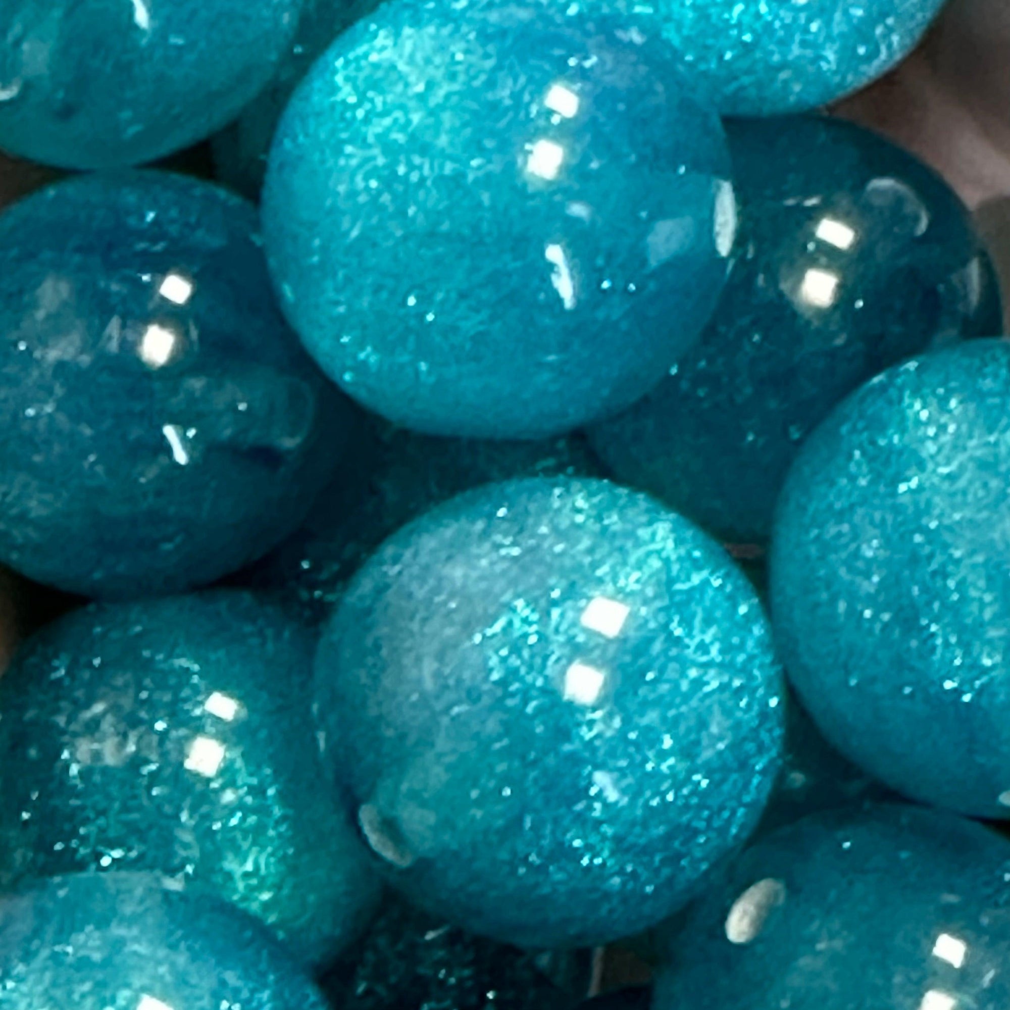 Acryl kraal Glitter Oceaan Blauw 16mm - per stuk-Kralen-Kraaltjes van Renate