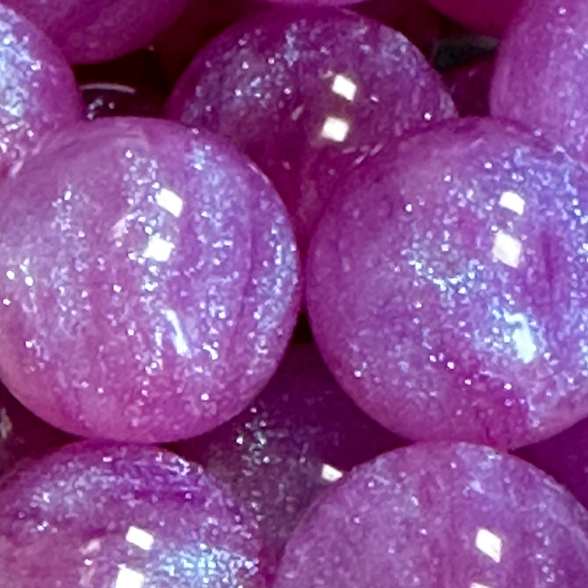 Acryl kraal Glitter lila 16mm - per stuk-Kralen-Kraaltjes van Renate