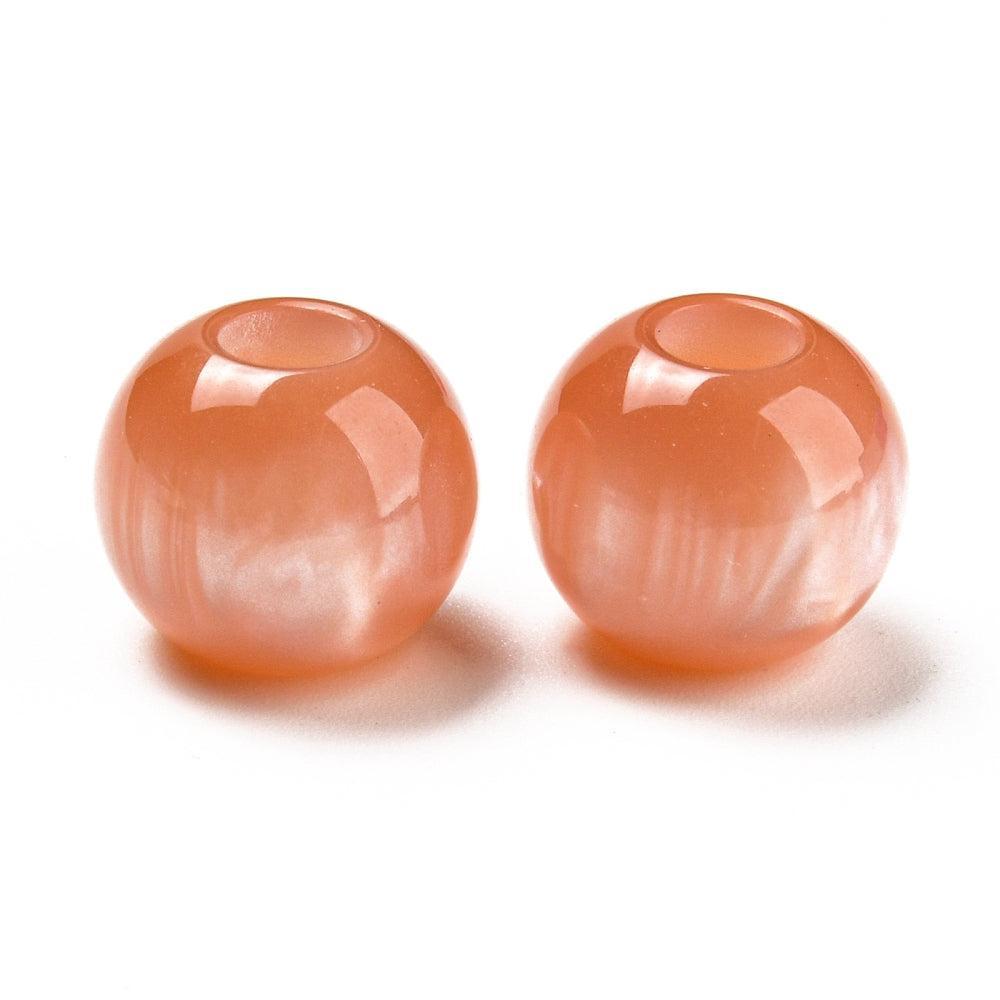 Acryl kraal Gemstone Peach/Bruin 14mm - per stuk-Kralen-Kraaltjes van Renate