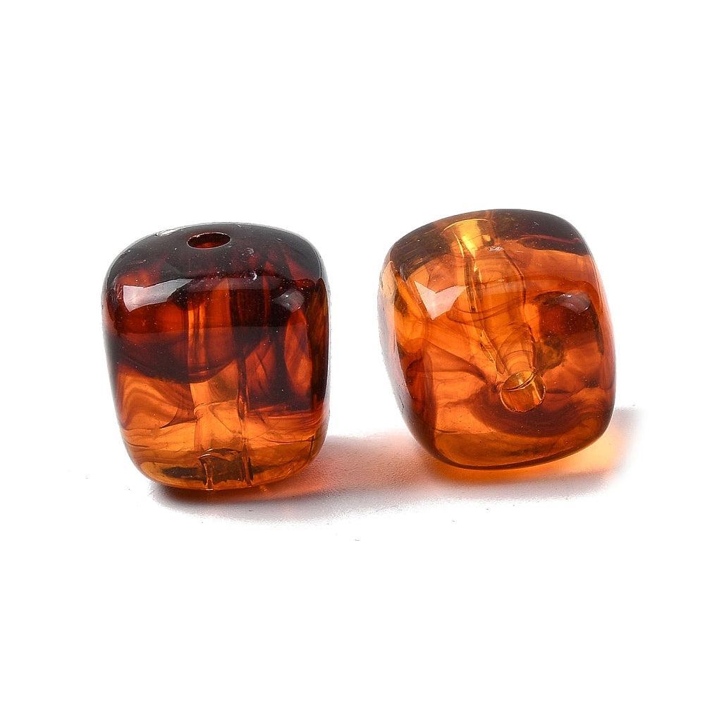 Acryl kraal Vierkant Bruin 17mm - per stuk-Kralen-Kraaltjes van Renate