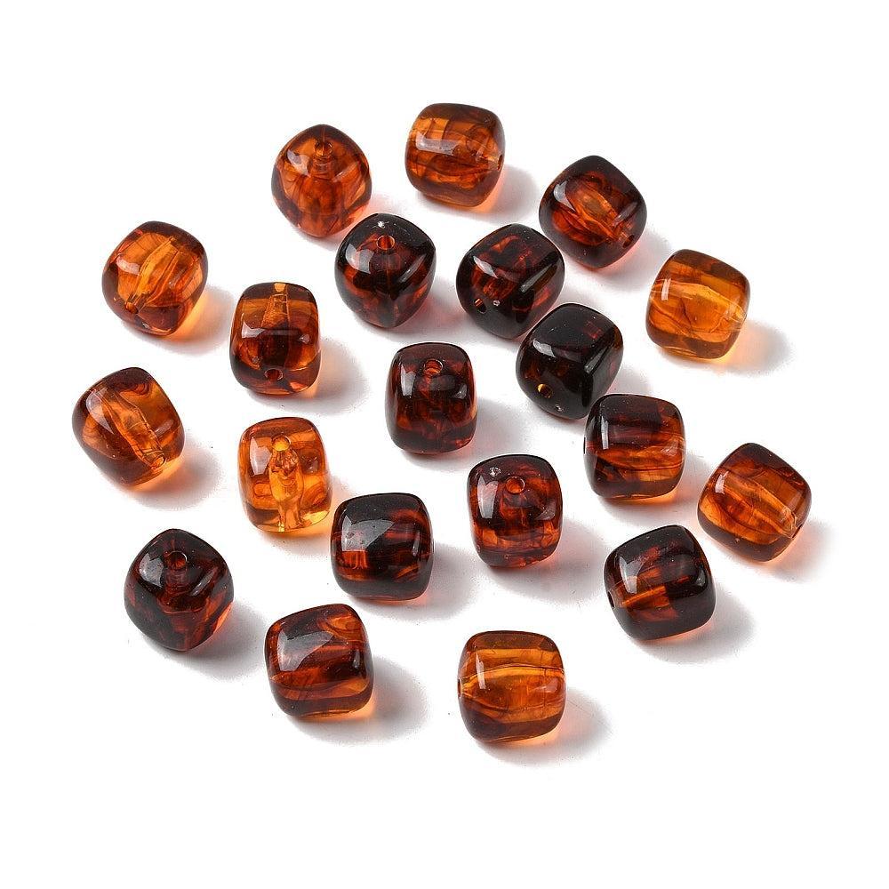 Acryl kraal Vierkant Bruin 17mm - per stuk-Kralen-Kraaltjes van Renate