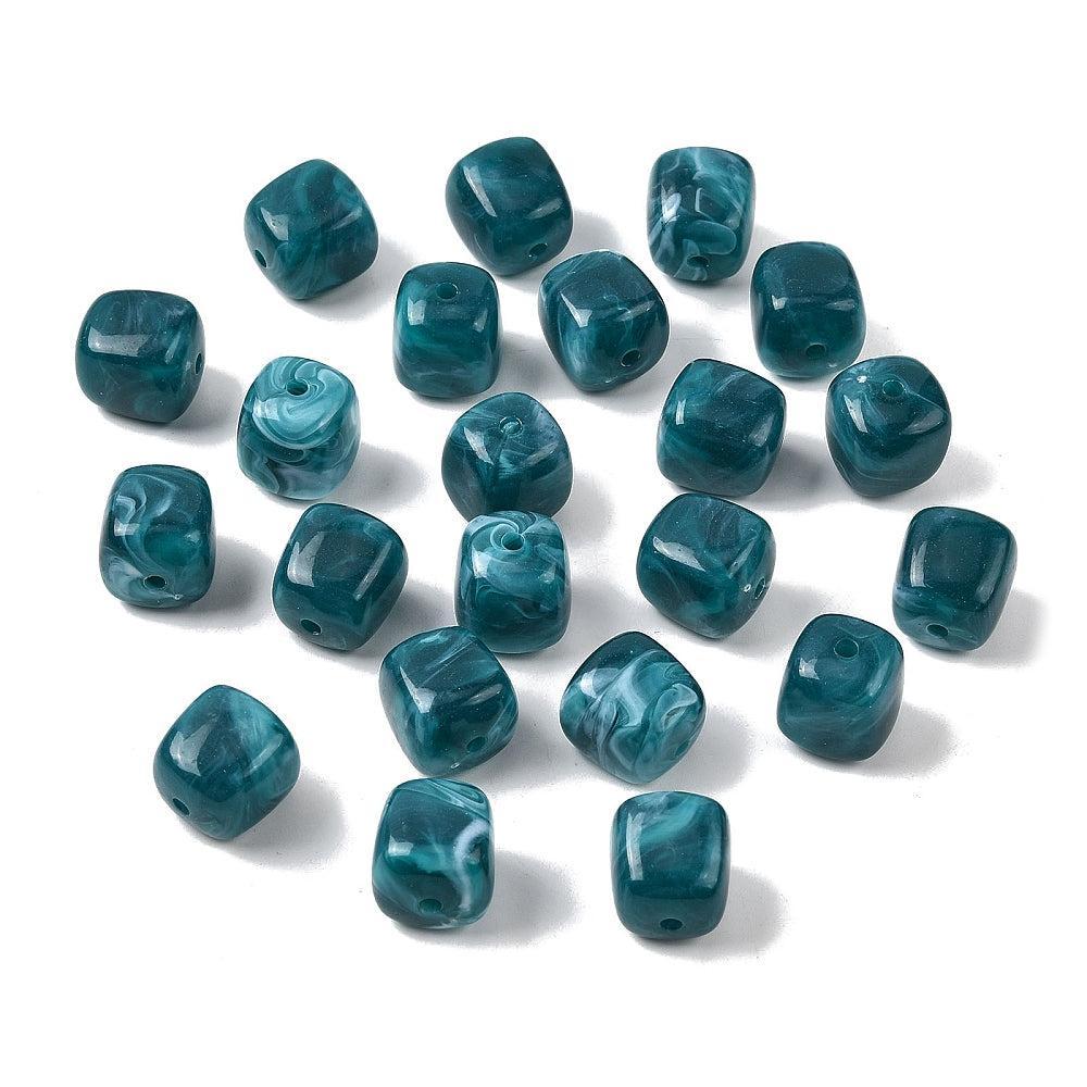 Acryl kraal Vierkant Turquoise 17mm - per stuk-Kralen-Kraaltjes van Renate