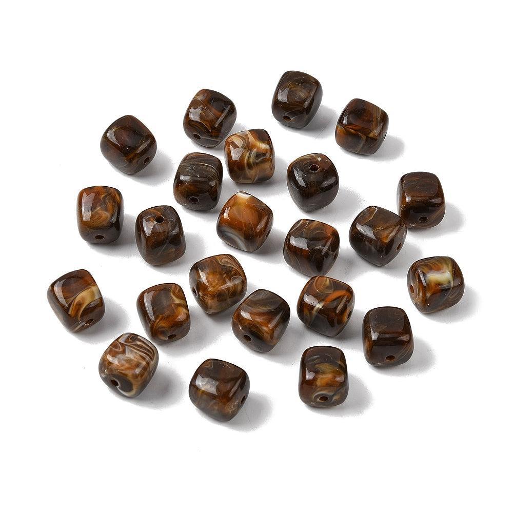 Acryl kraal Vierkant coffee 17mm - per stuk-Kralen-Kraaltjes van Renate