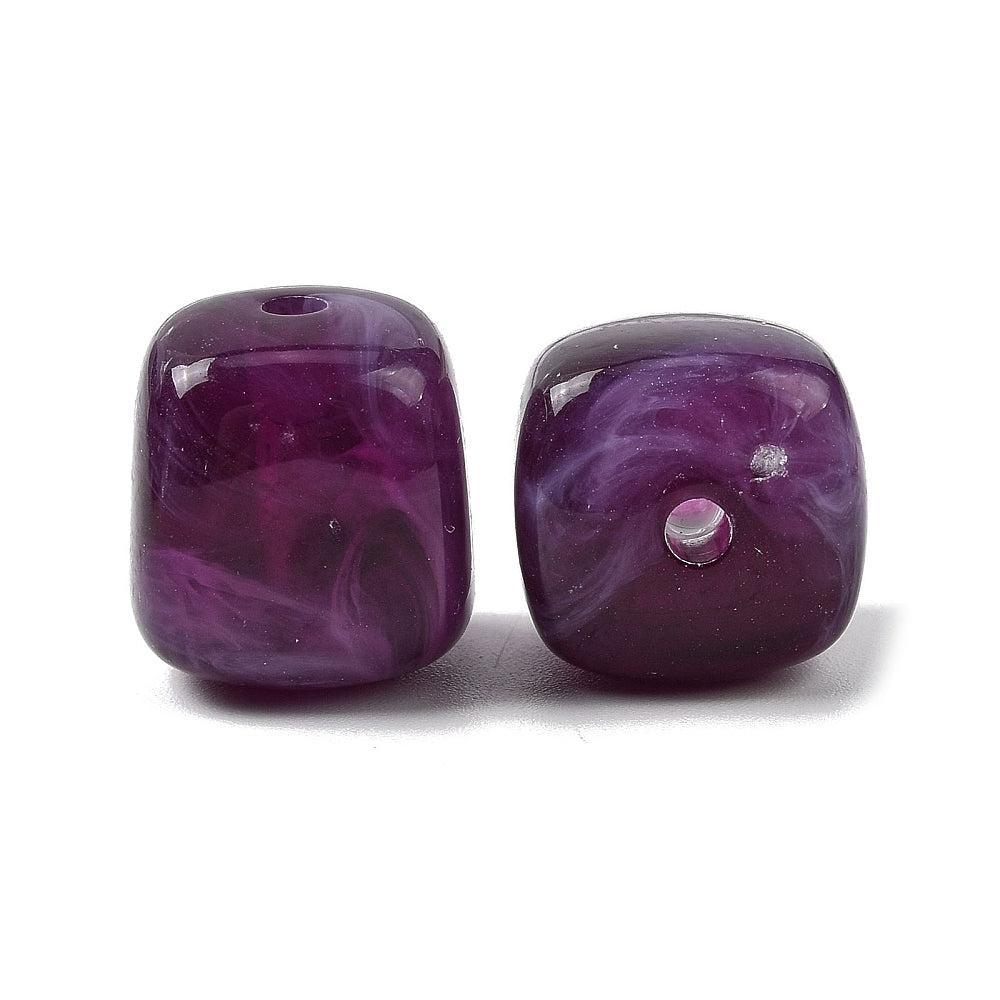 Acryl kraal Vierkant paars 17mm - per stuk-Kralen-Kraaltjes van Renate