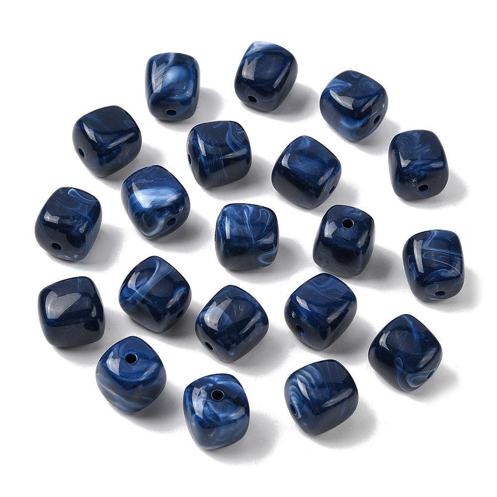 Acryl kraal Vierkant prussian blue 17mm - per stuk-Kralen-Kraaltjes van Renate